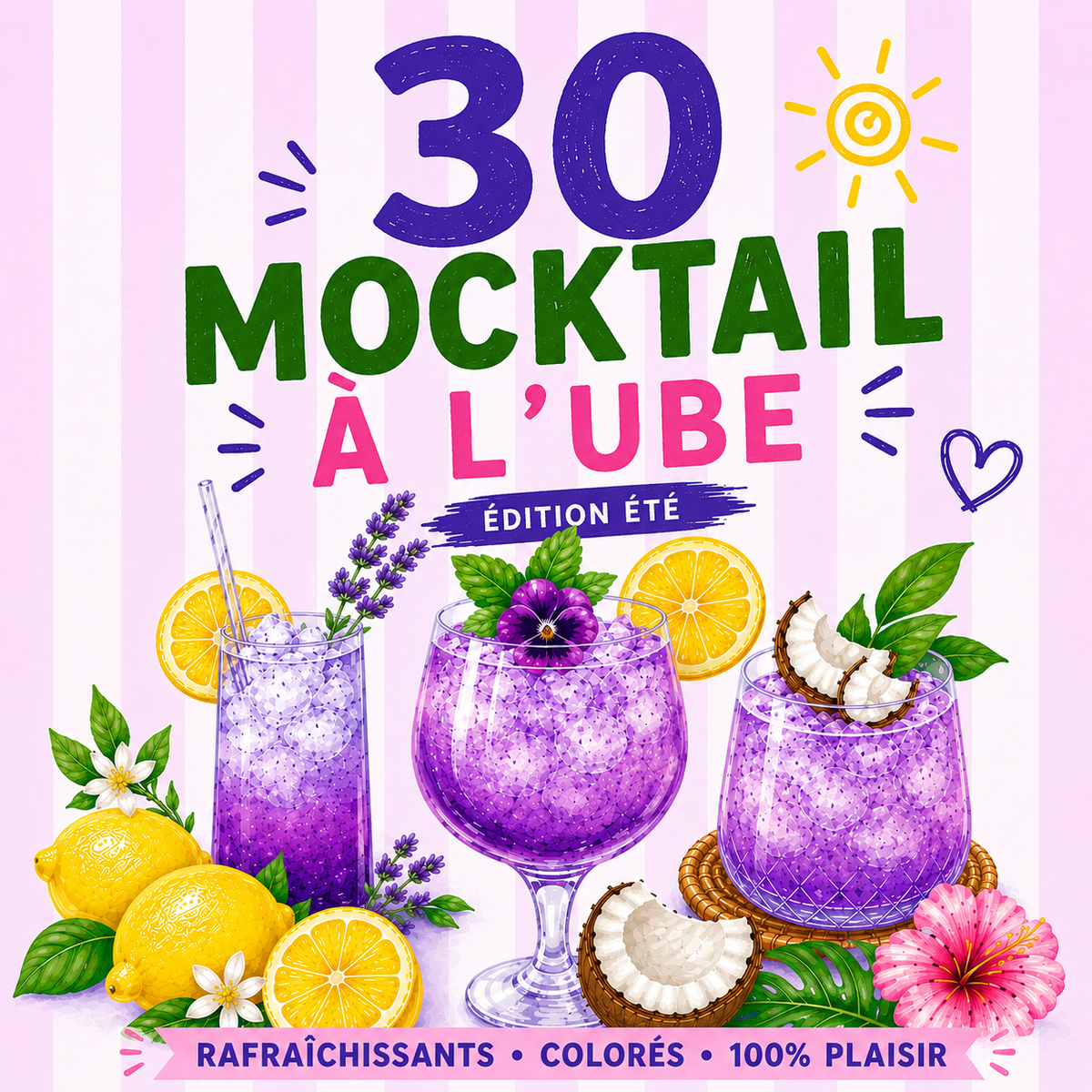 E-Book 30 Mocktail à l’Ube – Edition été